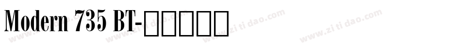 Modern 735 BT字体转换